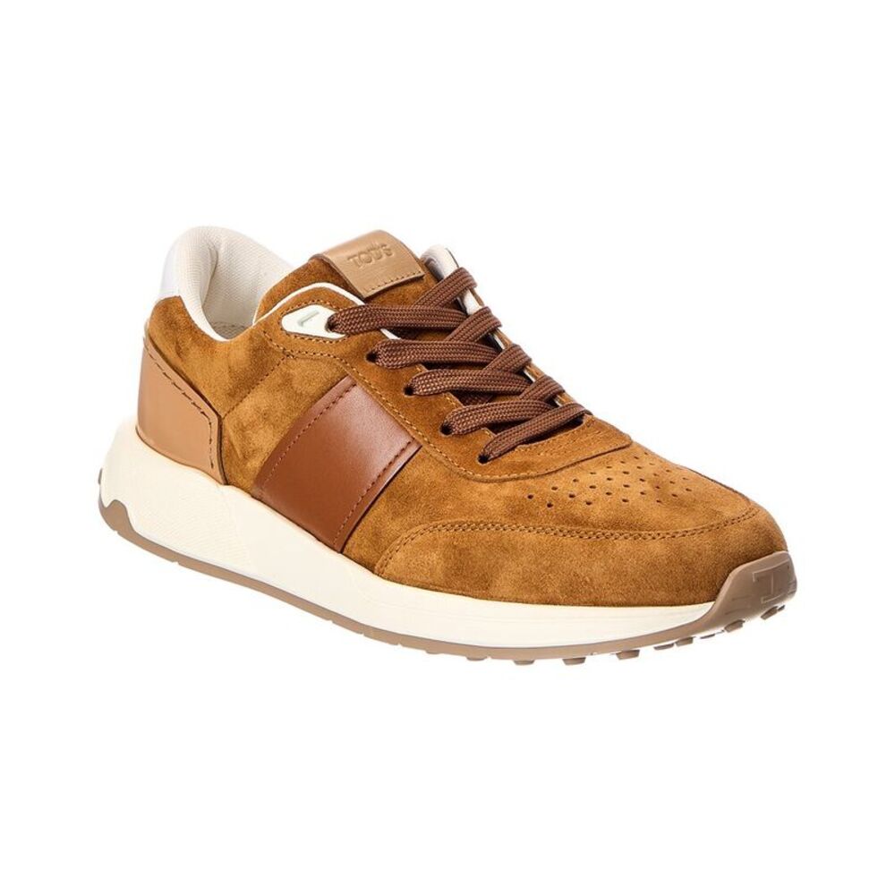 Tod’S Suede & Leather Sneaker, Brown
